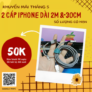 Combo 2 cáp iphone dài 2m và 30cm