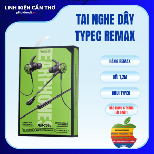 Tai nghe dây typec gaming hãng Remax có mic rời