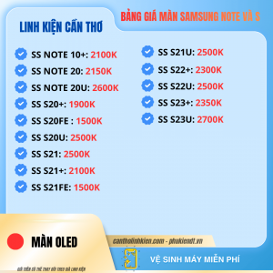 Thay màn hình Samsung note 20, note 20 ultra, s20 plus, s22 ultra...