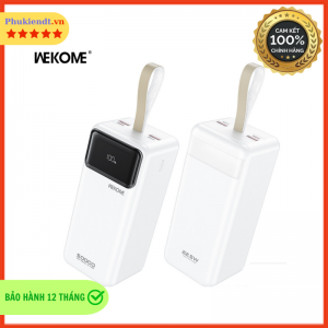 Pin dự phòng 50000mah sạc nhanh hãng Wekome